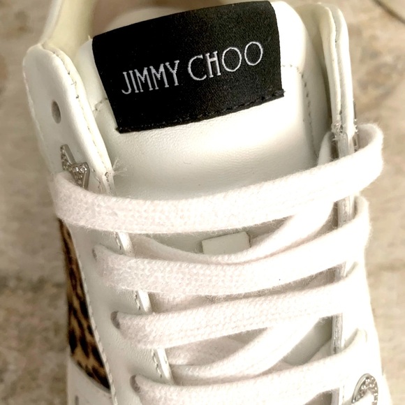 Jimmy Choo Low Top Leather Sneakers - Picture 7 of 11
